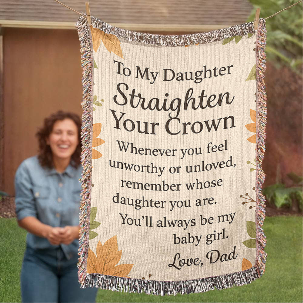 Daughter Gift Blanket – Loving Message from Dad