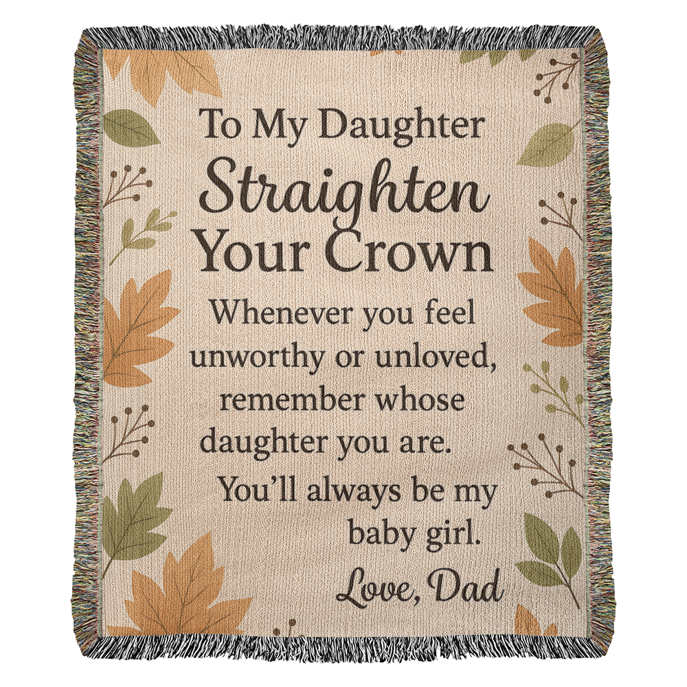 Daughter Gift Blanket – Loving Message from Dad