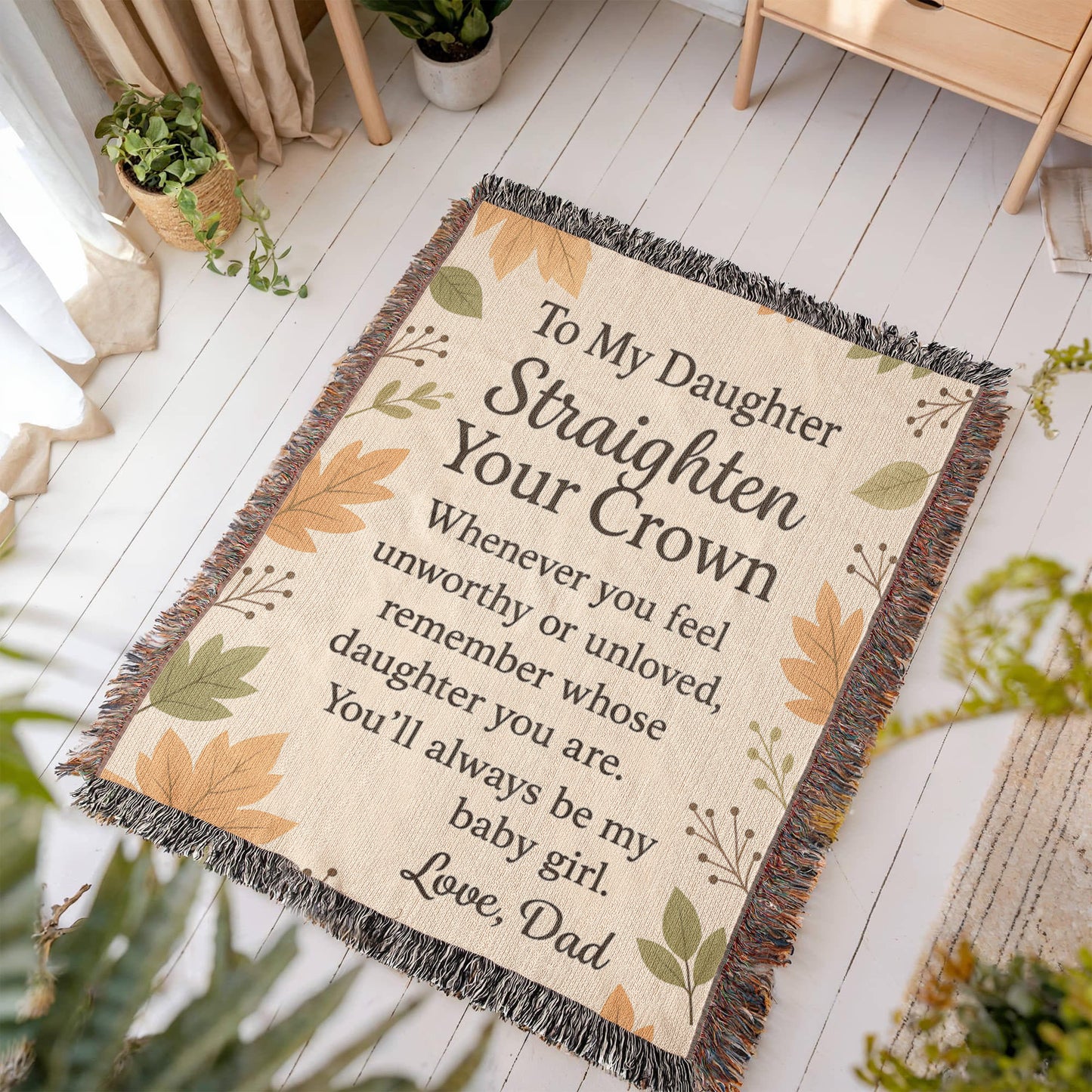 Daughter Gift Blanket – Loving Message from Dad