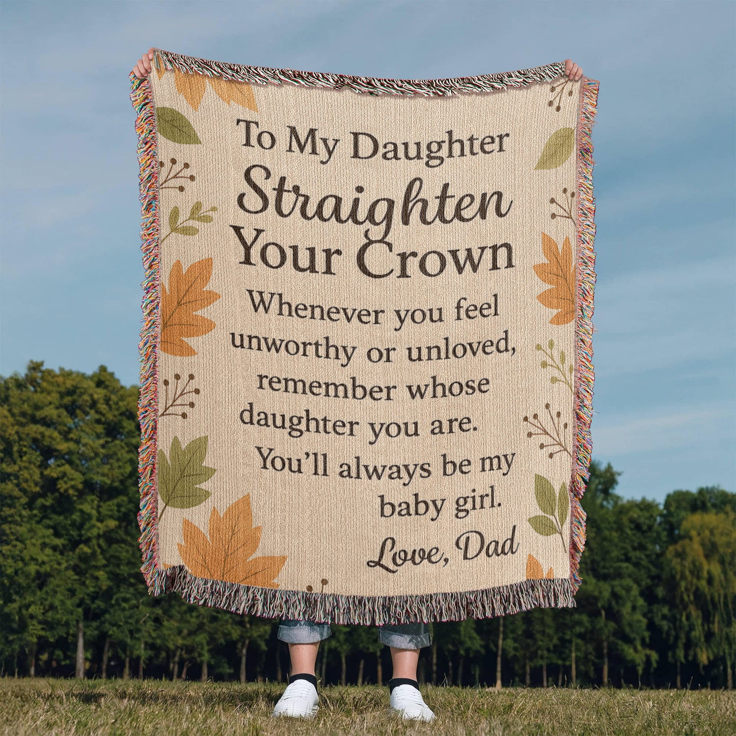 Daughter Gift Blanket – Loving Message from Dad
