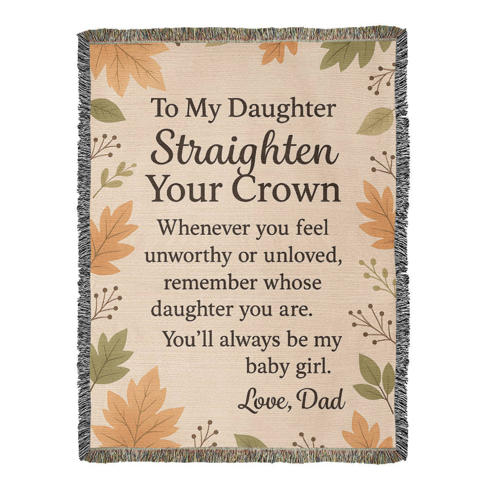 Daughter Gift Blanket – Loving Message from Dad