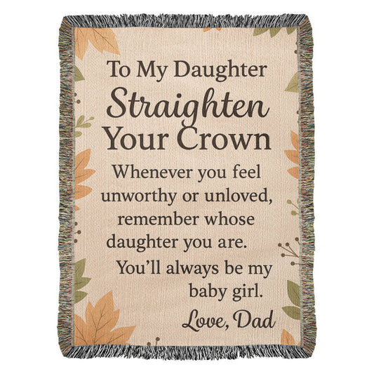 Daughter Gift Blanket – Loving Message from Dad