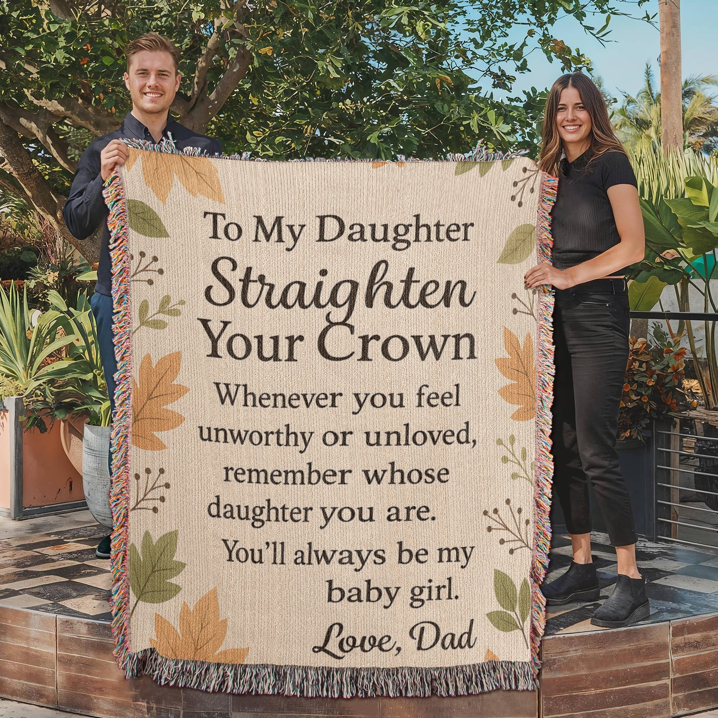 Daughter Gift Blanket – Loving Message from Dad