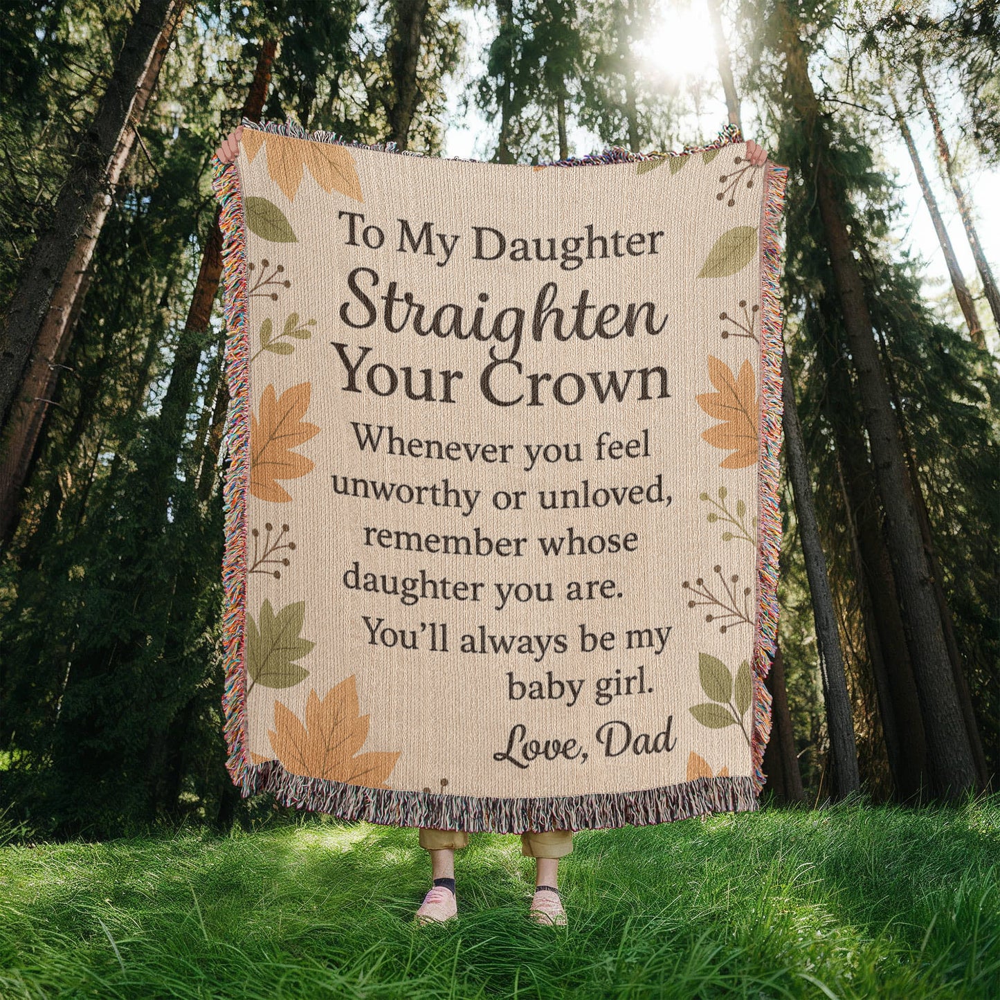Daughter Gift Blanket – Loving Message from Dad
